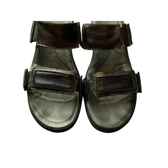 Naot Women's Treasure 2 Strap Metal Pewter Platform 3 Inches Wedge Sandal Size39 - Picture 9 of 11